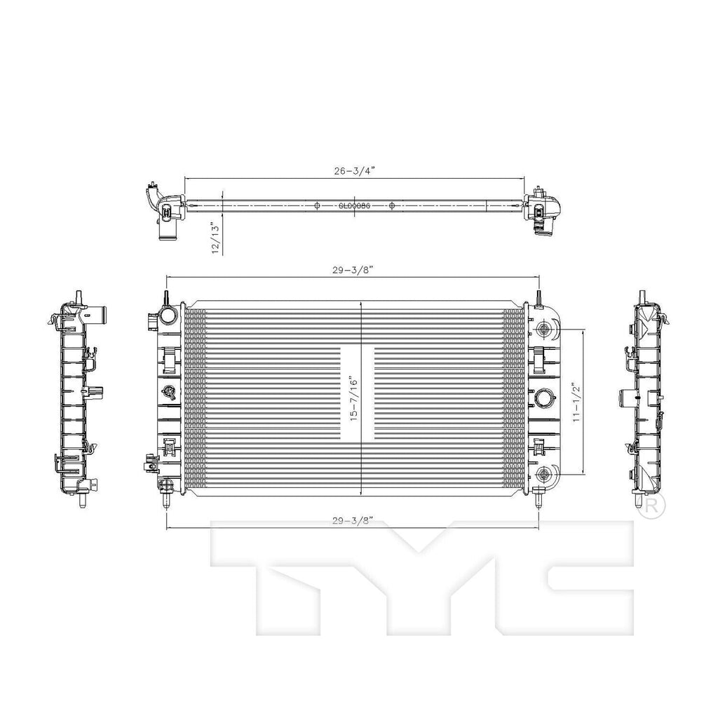 TYC Radiator for Malibu, G6, Aura 2972