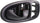 for Saturn SL2 Interior Door Handle Front, Passenger Side Black (1996-2002) | with Door Lock Button| Trim: Base
