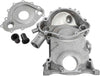 Pontiac V8 Timing Cover | Fits 1969-1977 301, 350, 400, and 455 Engines | Cast Aluminum | Includes Timing Cover, Backing Plate, and 2 Inserts