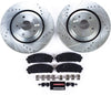 K4713 Front Z23 Carbon Fiber Brake Pads with Drilled & Slotted Brake Rotors Kit