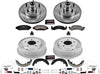 K15089DK Front and Rear Z23 Carbon Fiber Brake Pads with Drilled & Slotted Brake Drums Kit