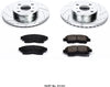 K1151 Front Z23 Carbon Fiber Brake Pads with Drilled & Slotted Brake Rotors Kit