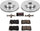 K7777 Front Z23 Carbon Fiber Brake Pads with Drilled & Slotted Brake Rotors Kit