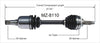 MZ-8110 CV Axle Shaft