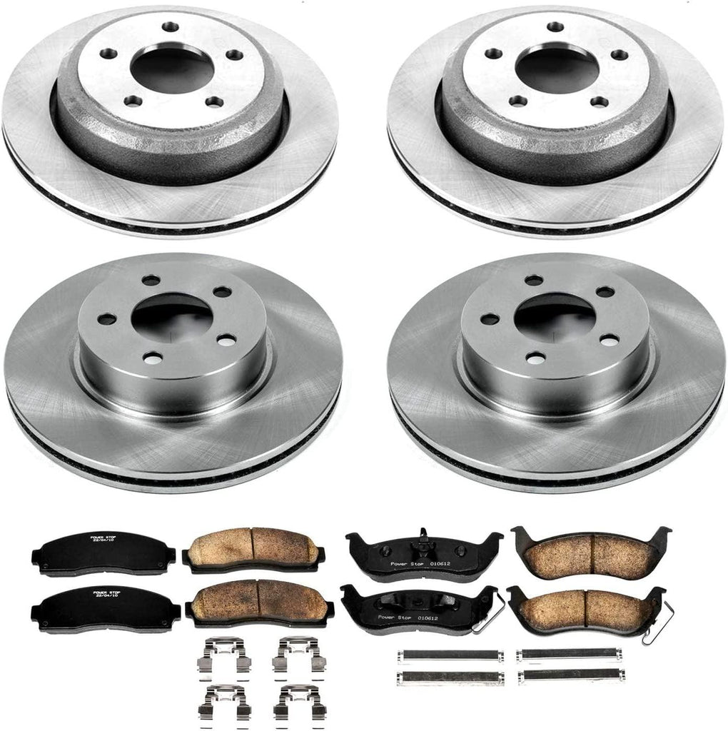KOE6273 Autospecialty Front and Rear Replacement Brake Kit-Oe Brake Rotors & Ceramic Brake Pads