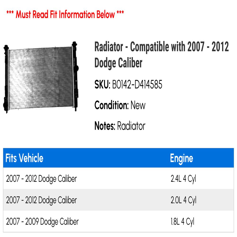 Radiator - Compatible with 2007 - 2012 Dodge Caliber 2008 2009 2010 2011