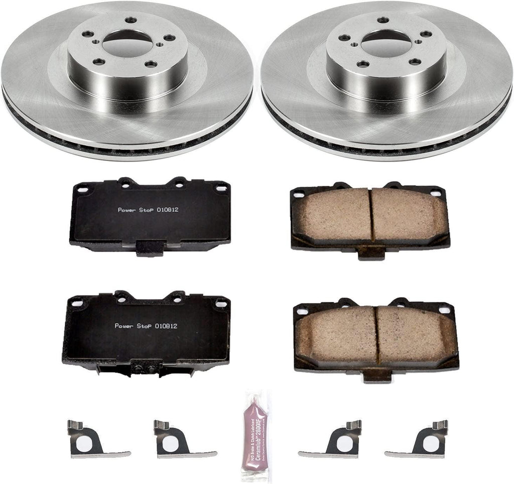 KOE2367 Autospecialty Front Replacement Brake Kit-Oe Brake Rotors & Ceramic Brake Pads