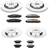 K4039 Front and Rear Z23 Carbon Fiber Brake Pads with Drilled & Slotted Brake Rotors Kit
