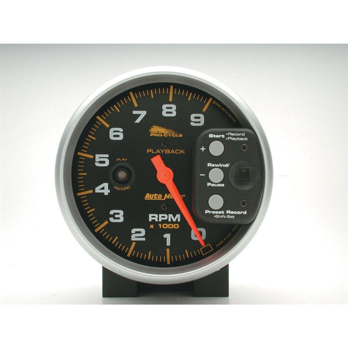 5 in. TACHOMETER 0-9000 RPM BLACK PRO-CYCLE - greatparts