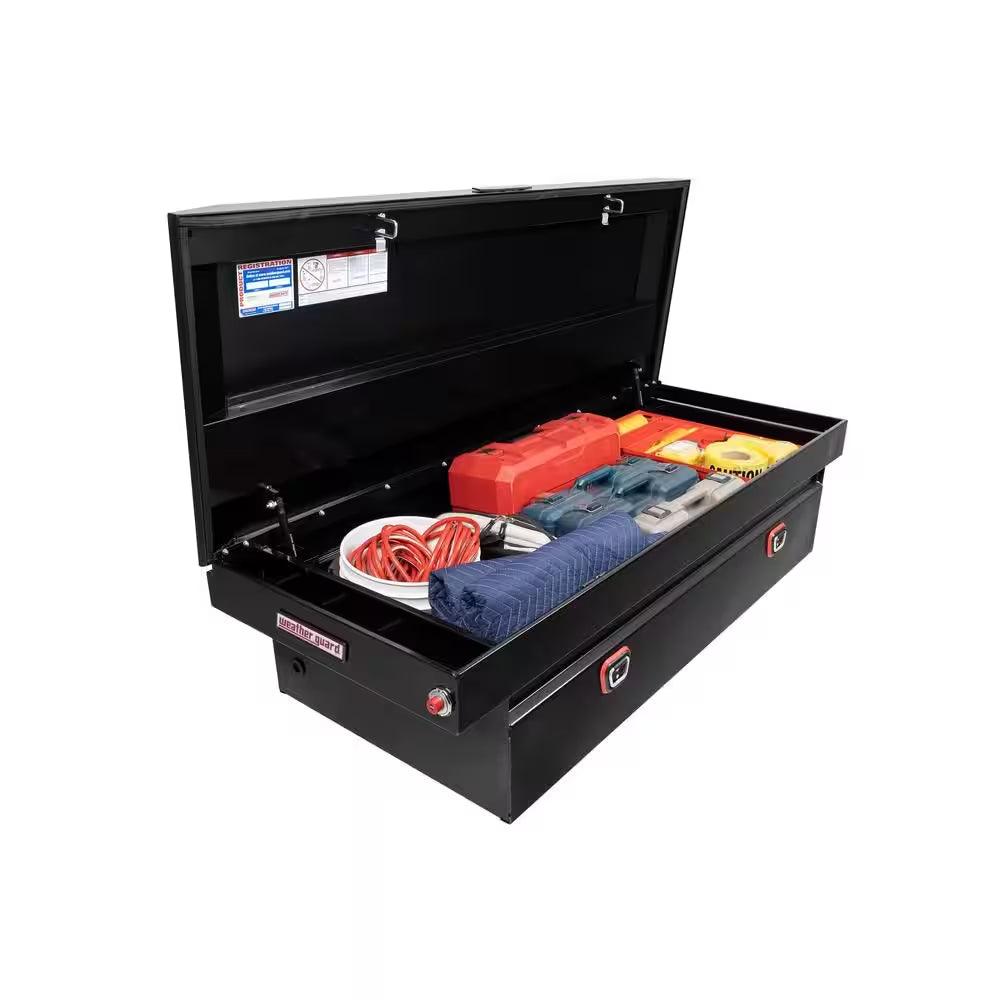 72 In. Gloss Black Steel Full Size Crossbed Truck Tool Box