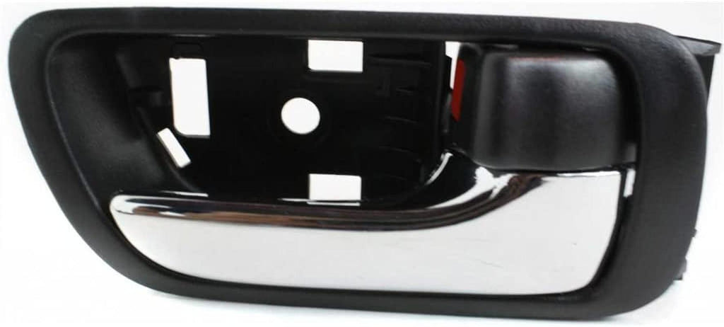 For Toyota Camry Interior Door Handle Front or Rear, Passenger Side Black Bezel with Chrome Lever (2002-2006) | with Door Lock Button| Trim:All Submodels