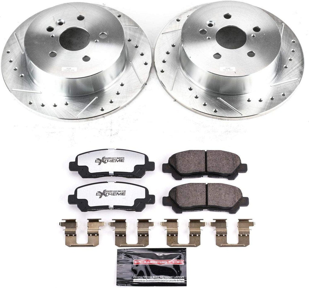 K4714-36 Rear Z36 Truck & Tow Brake Kit, Carbon Fiber Ceramic Brake Pads and Drilled/Slotted Brake Rotors