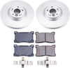 CRK6313 Front Coated Brake Rotors and Z17 Ceramic Brake Pads Kit