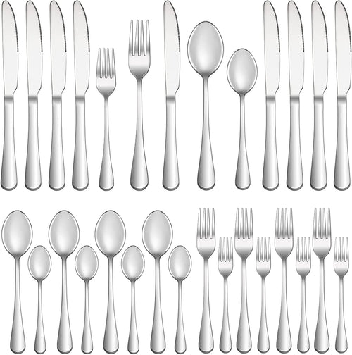 20 Piece Silverware Set Service for 4,Premium Stainless Steel Flatware,Mirror Polished Cutlery Utensil Set,Durable Home Kitchen Eating Tableware Set,Include Fork Knife Spoon Set,Dishwasher Safe