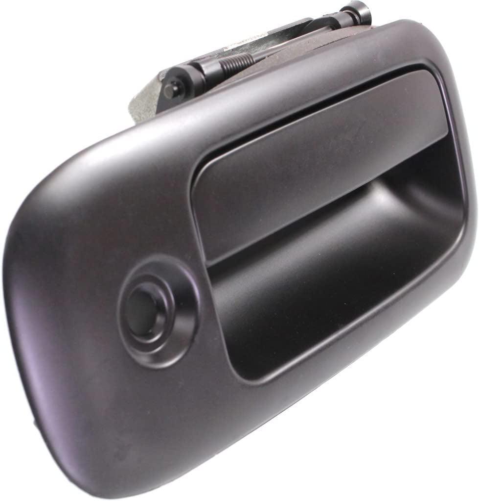 for Chevy Express 2500 Exterior Door Handle Front Passenger Side Smooth Black 2003-2009 | with Key Hole| Trim: Base/Ls