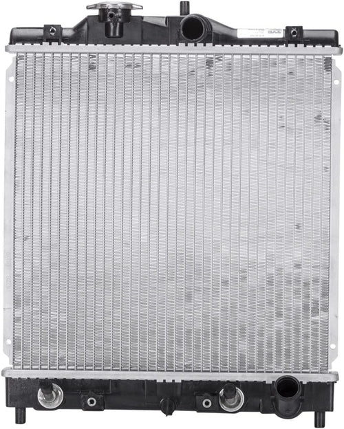 2273 Compatible with HONDA Civic 1-Row Plastic Aluminum Replacement Radiator , Black