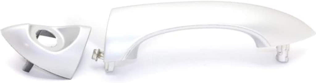for BMW X5 Exterior Door Handle Rear, Driver Side Silver (2000-2006) | Trim: All Submodels