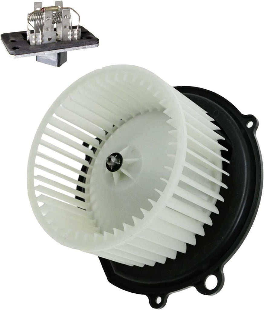 A/C AC Heater Blower Motor W/Fan Cage & Resistor Kit Compatible with Taurus Sable
