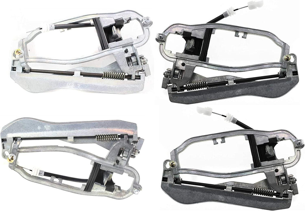 Front and Rear, Driver and Passenger Side Exterior Door Handle SET Compatible with 2000-2006 BMW X5