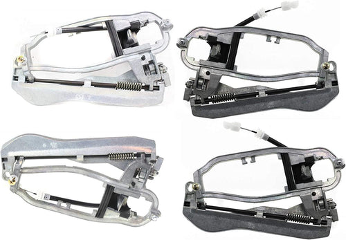 Front and Rear, Driver and Passenger Side Exterior Door Handle SET Compatible with 2000-2006 BMW X5