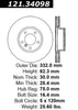 Centric Front Disc Brake Rotor for BMW (121.34098)
