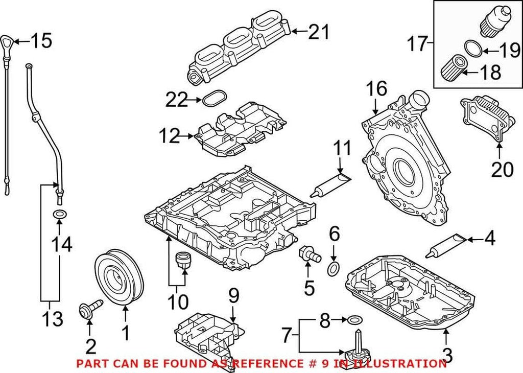 Genuine OEM Engine Oil Sump Windage Tray for Audi 06E103138M