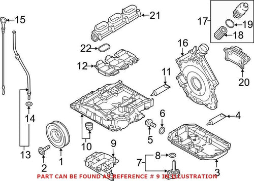 Genuine OEM Engine Oil Sump Windage Tray for Audi 06E103138M