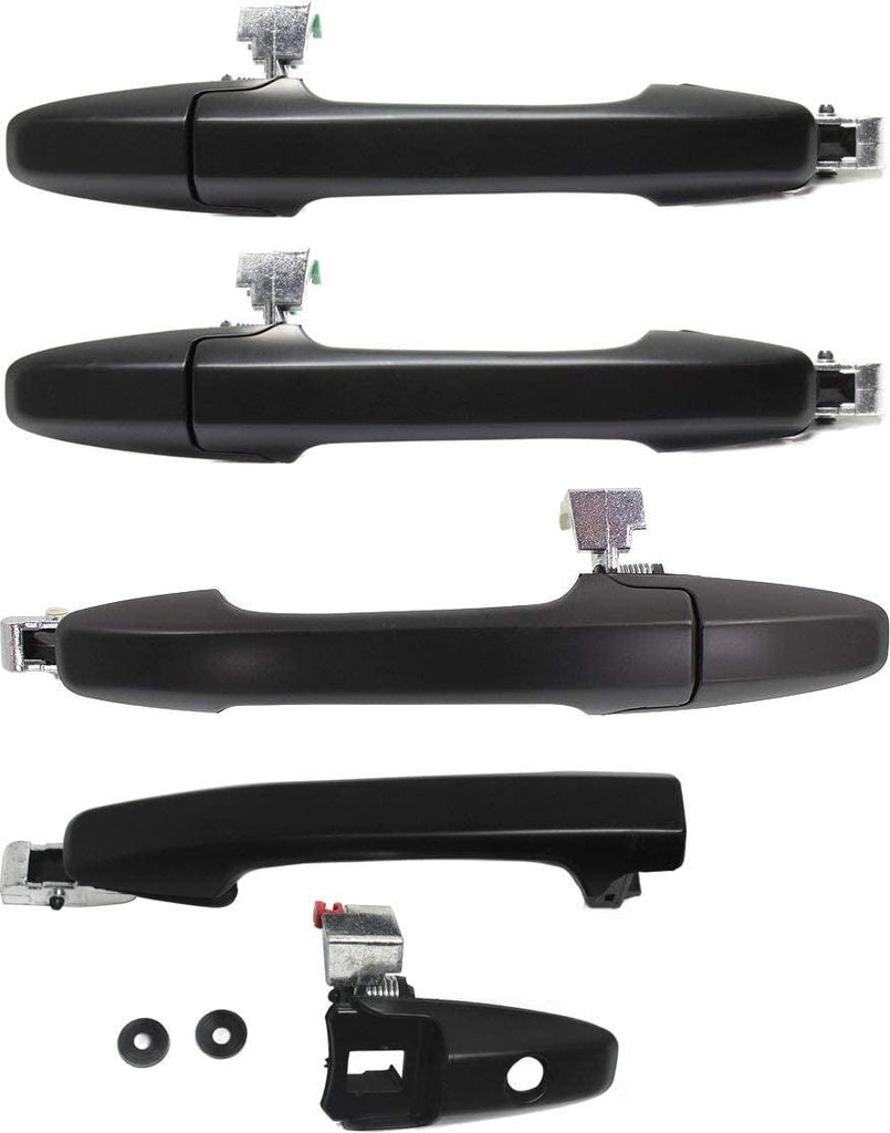 Front and Rear Exterior Door Handle Set of 4 Compatible with 2006-2011 Honda Civic, Fits 2009-2014 Honda Pilot Primed Driver and Passenger Side