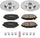 K5961 Rear Z23 Carbon Fiber Brake Pads with Drilled & Slotted Brake Rotors Kit