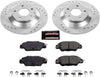 K7516 Rear Z23 Carbon Fiber Brake Pads with Drilled & Slotted Brake Rotors Kit