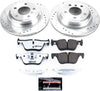 K6852-26 Rear Z26 Carbon Fiber Brake Pads with Drilled & Slotted Brake Rotors Kit