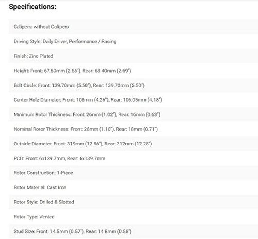 K138 Front and Rear Z23 Carbon Fiber Brake Pads with Drilled & Slotted Brake Rotors Kit