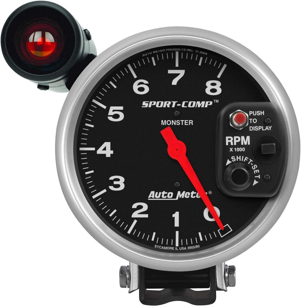 3905 Sport-Comp Shift-Lite Tachometer,5.000 In.