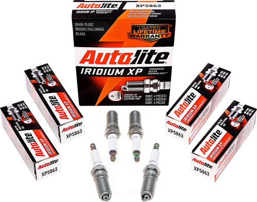 Autolite XP5863-4PK Iridium XP Spark Plug, 4 Pack
