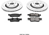 K5954 Front Z23 Carbon Fiber Brake Pads with Drilled & Slotted Brake Rotors Kit