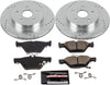 K7039 Rear Z23 Carbon Fiber Brake Pads with Drilled & Slotted Brake Rotors Kit