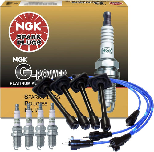 NGK Wire & 4 G-Power Platinum Spark Plugs Kit for Toyota Camry RAV4 Solara