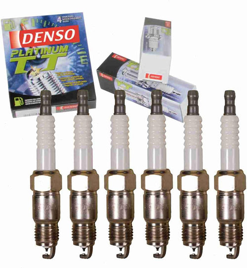 6 Pc DENSO Platinum TT Spark Plugs Compatible with Pontiac Fiero 2.8L V6 1985-1988