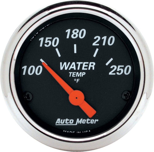 1436 Designer Black Water Temperature Gauge, Water Temperature - 2 1/16