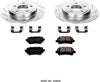 K4624 Rear Z23 Carbon Fiber Brake Pads with Drilled & Slotted Brake Rotors Kit