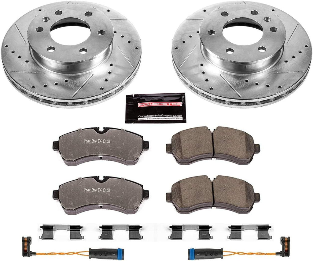 K6234-36 Front Z36 Truck & Tow Brake Kit, Carbon Fiber Ceramic Brake Pads and Drilled/Slotted Brake Rotors