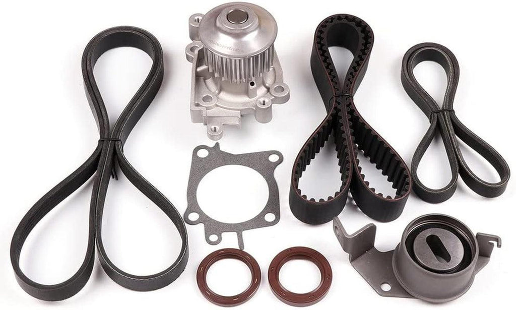 Timing Belt Water Pump Gaskets Tensioner Bearing Kit Fit for 2002-2007 Mitsubishi Lancer 2.0L Eng.Code"4G94"