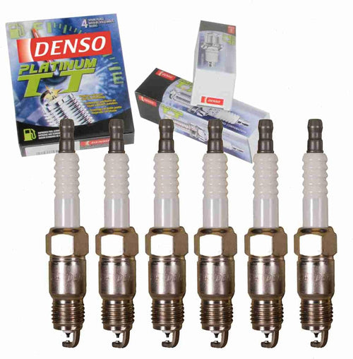 6 Pc DENSO Platinum TT Spark Plugs Compatible with Chevrolet S10 Blazer 2.8L 4.3L V6 1983-1994