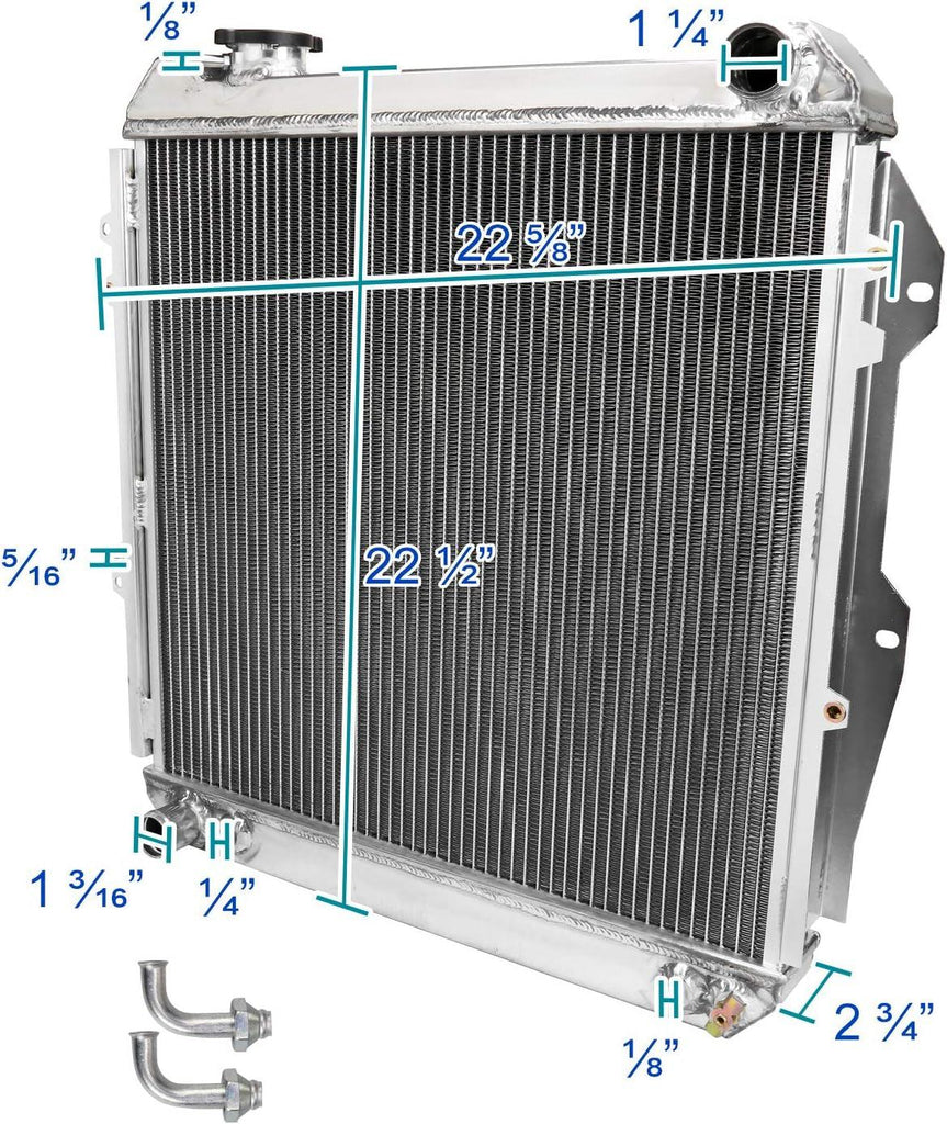 3 Core Light Aluminum Performance Cooling Radiator Compatible with Toyota V6 1988-1995
