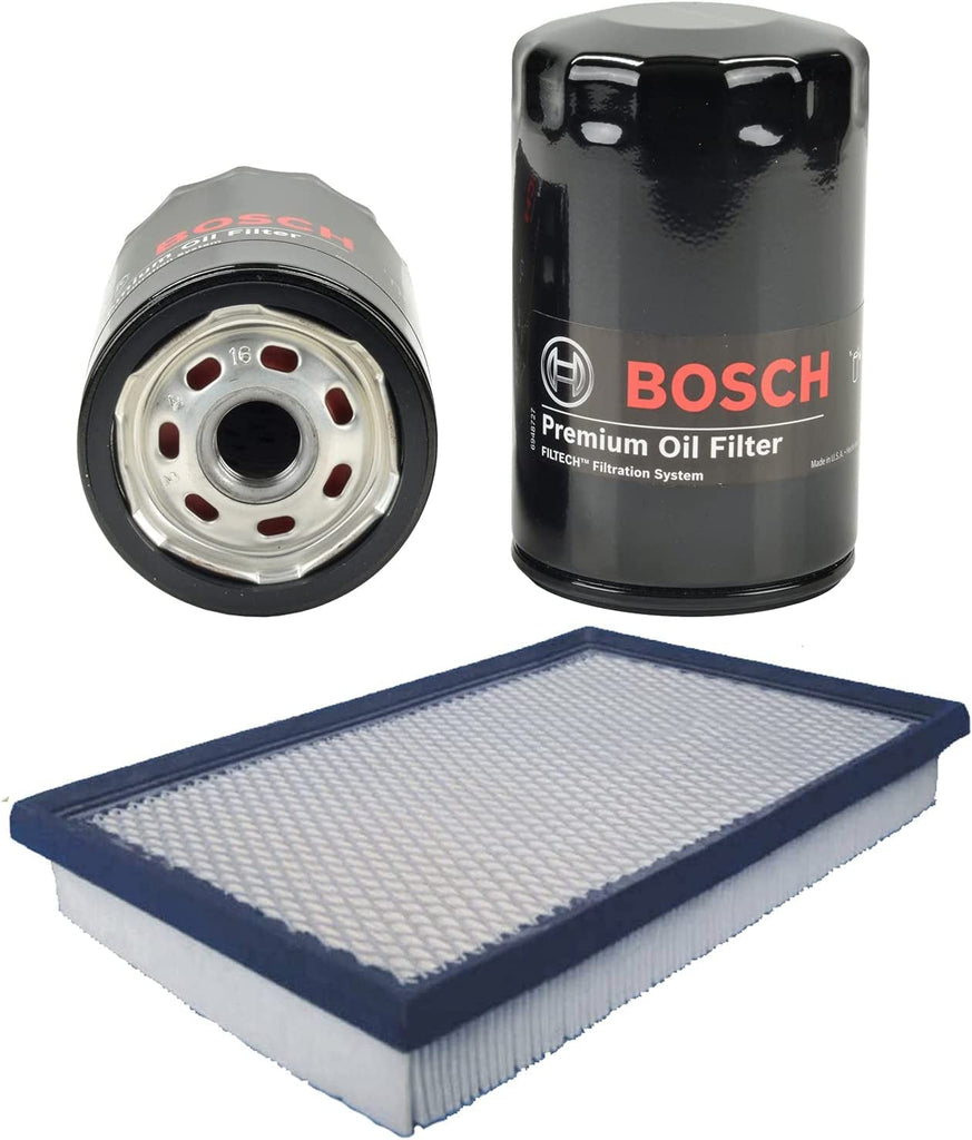 Bosch 3422 & 5176WS Premium Oil Filter and Air Filter Bundle