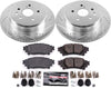 K6514 Rear Z23 Carbon Fiber Brake Pads with Drilled & Slotted Brake Rotors Kit