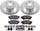 K6514 Rear Z23 Carbon Fiber Brake Pads with Drilled & Slotted Brake Rotors Kit