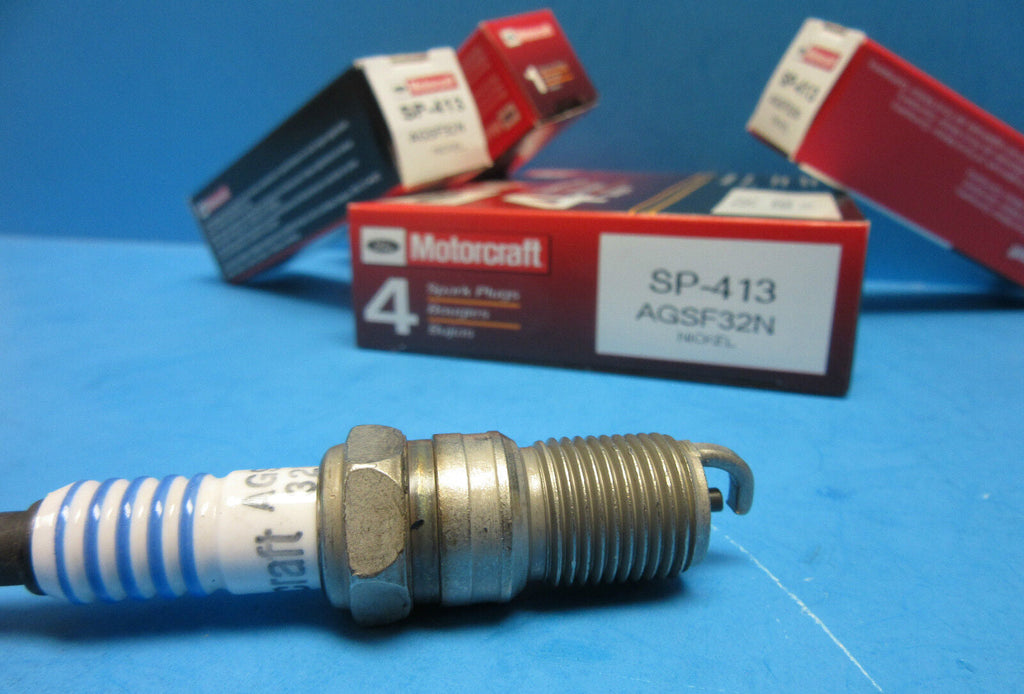 Set of 8 Spark Plugs Genuine FORD MOTORCRAFT SP413 OEM # AGSF32N V8 Nickle