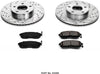 K2282 Front Z23 Carbon Fiber Brake Pads with Drilled & Slotted Brake Rotors Kit