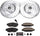 K7175 Front Z23 Carbon Fiber Brake Pads with Drilled & Slotted Brake Rotors Kit